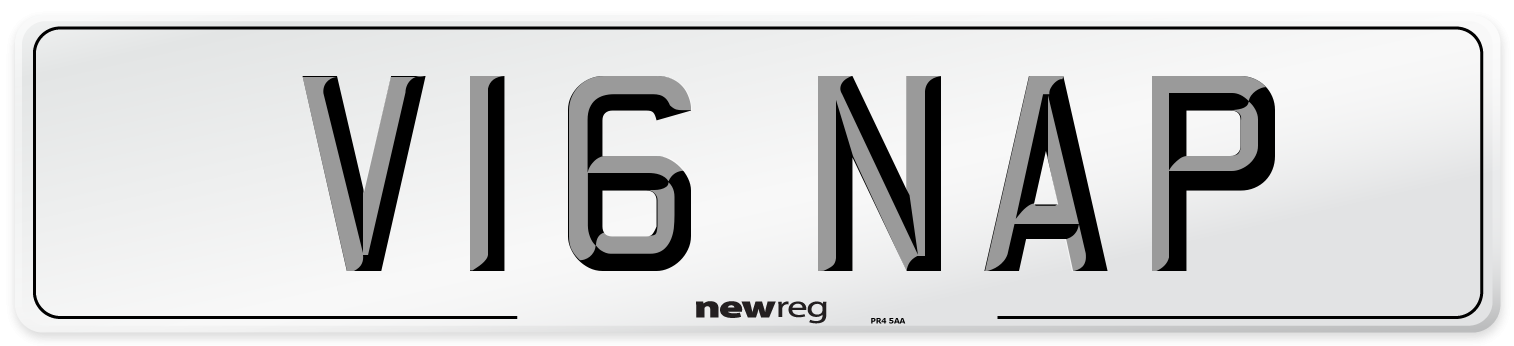 V16 NAP Number Plate from New Reg